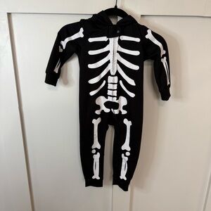 Tipsy Elves Skeleton Baby Toddler 2T  Full Zip Hooded Halloween Costume **flaw
